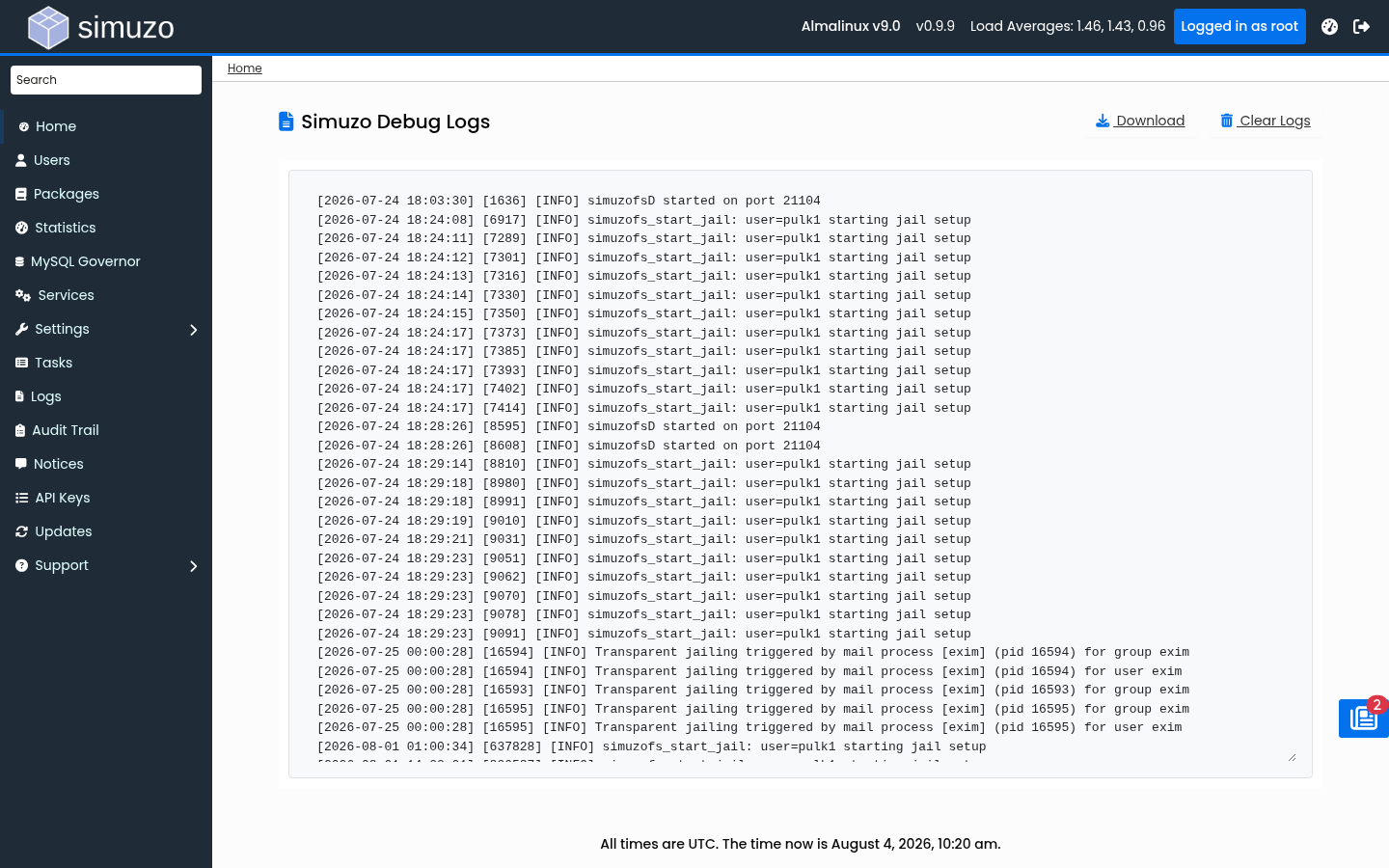 Admin Logs