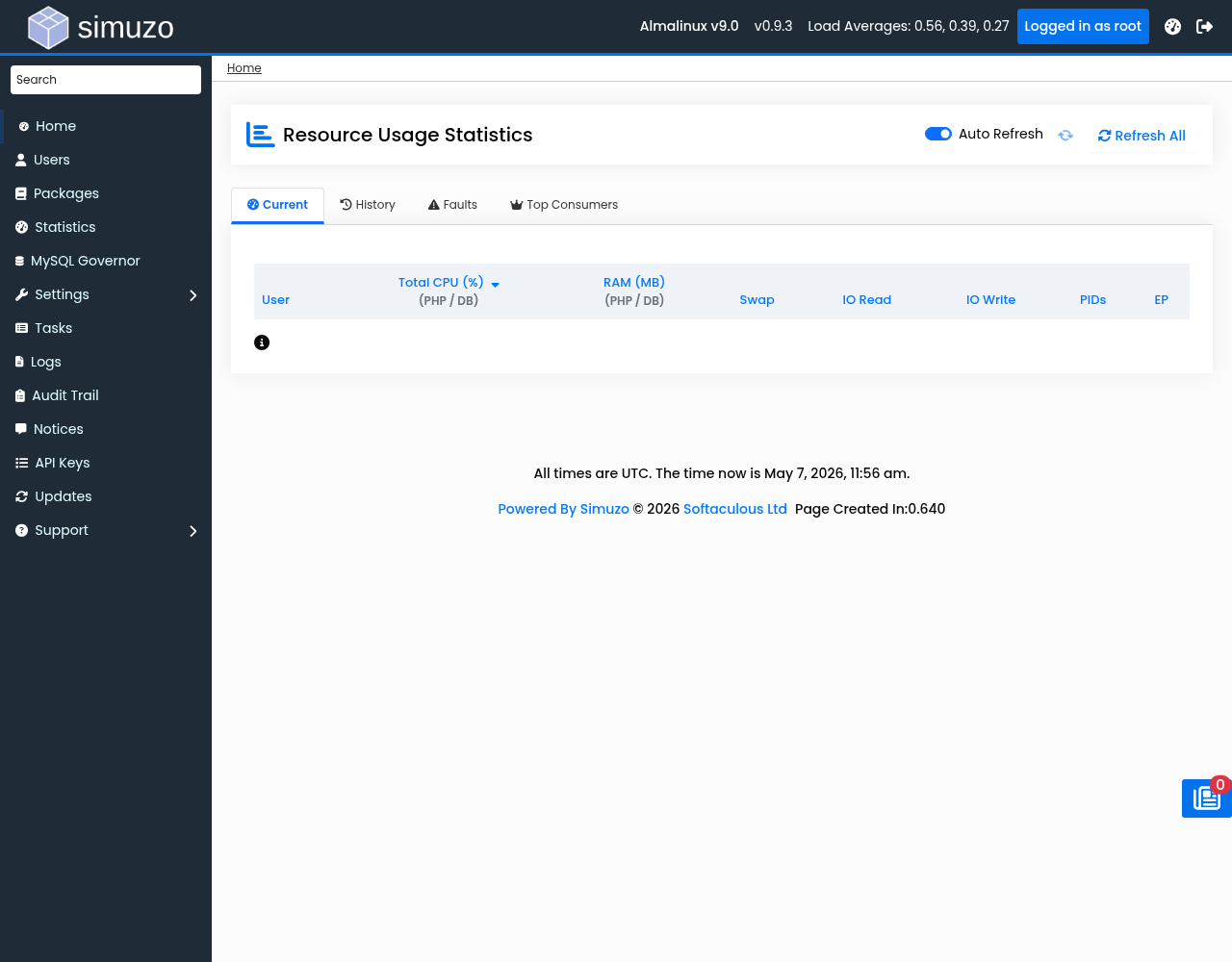 Statistics Dashboard