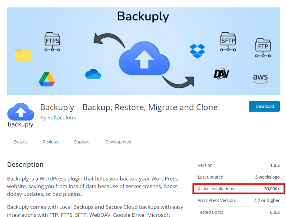 30k Installs Backuply